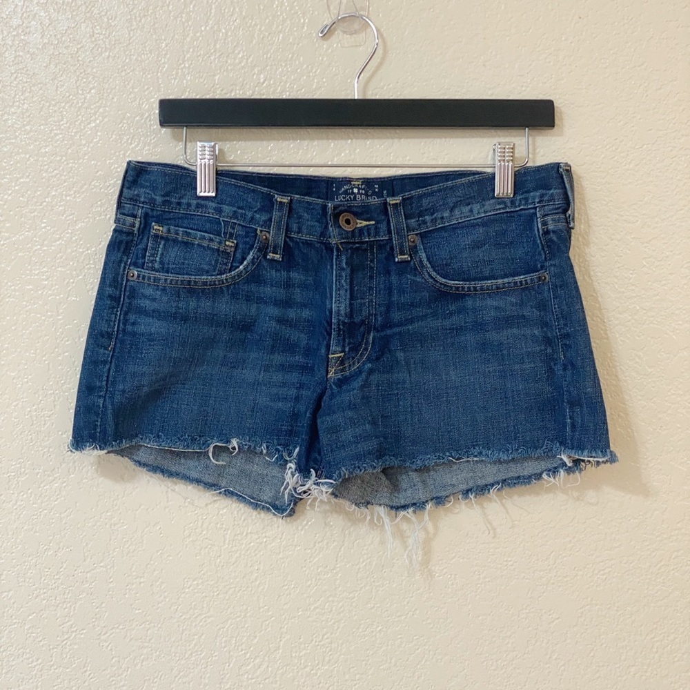 Lucky Brand Buckroe Beach Frayed Hem Cut-Off Denim Shorts